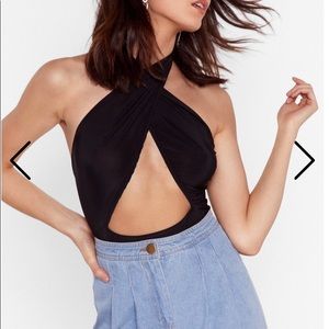 Nasty Gal Black Cut Out Bodysuit